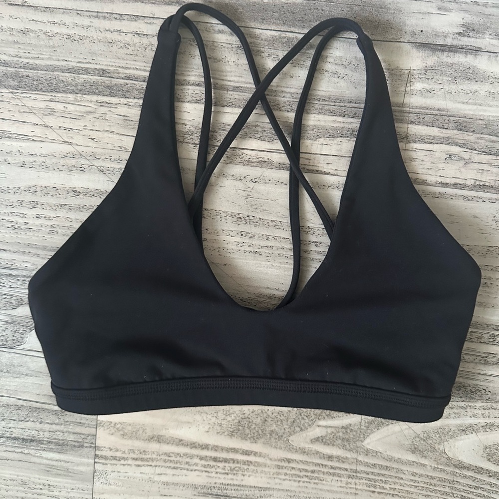 Lululemon Athletica Black Strappy Sports Bra